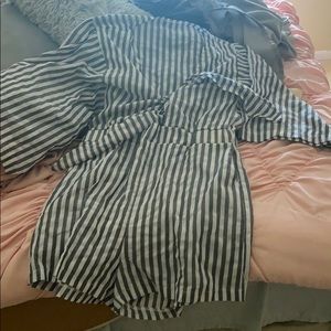 stripped romper